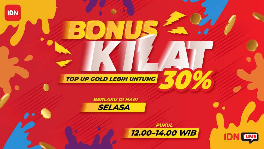 Bonus Kilat Gold IDN Live hadir dengan bonus meriah