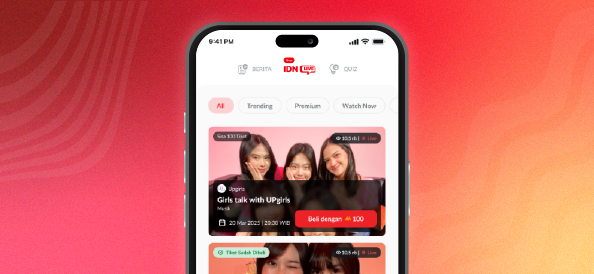 Nonton live streaming eksklusif di IDN App